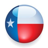 World Flag Button Texas