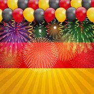 Germany holiday background Flag and Balloons N2
