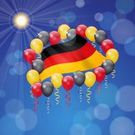 Germany holiday background Flag and Balloons N3