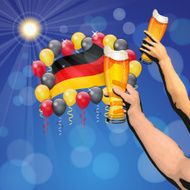 Germany holiday background Flag and Balloons Cheers N3