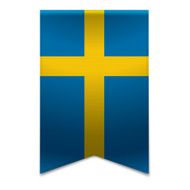 Ribbon banner - swedish flag