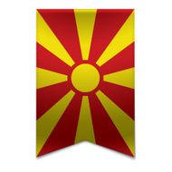 Ribbon banner - macedonian flag