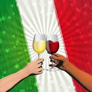 Italian holiday background Cheers