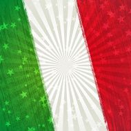 Italian holiday background Paint brush stroking flag