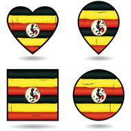 Vintage Flags of Uganda Set icons