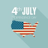 American Independence Day Patriotic background Flat design N2