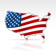 USA Flag Map N3