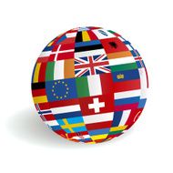 Globe of European Flags