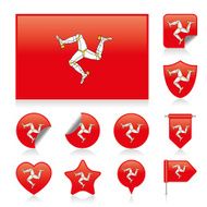 Isle of man flag set