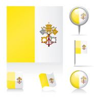 Flags of Vatican - icon set