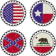 american flags caps