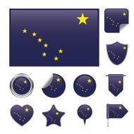 Alaska flag set