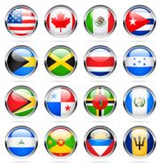 Round Flag Icon Collection - Northern and Central America