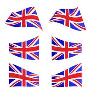 Waving flags of United Kingdom