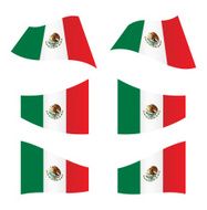 Waving flags of Mexico