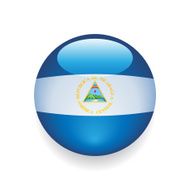 World Flag Button Nicaragua