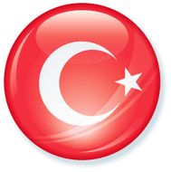 Turkish Flag Super Glossy Button
