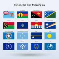 Melanesia and Micronesia Flags Collection