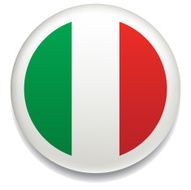 Italian flag vector button
