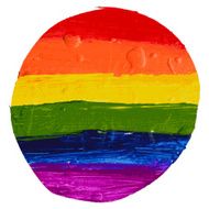 Gay and LGBT rainbow colors circle