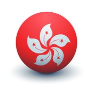 Hong Kong Flag Sphere Vector