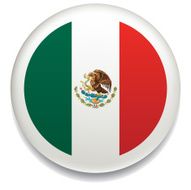 Mexican flag vector button