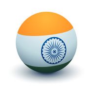 India Flag Sphere Vector