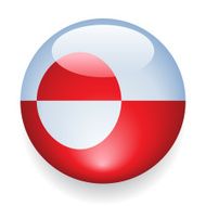 World Flag Button Greenland