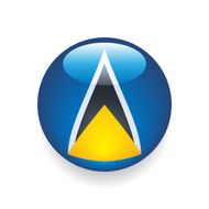 World Flag Button Saint Lucia