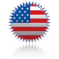 Sticker with USA flag