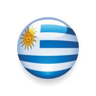 World Flag Button Uruguay