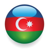 World Flag Button Azerbaijan