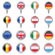 European Union member states flags icons N2