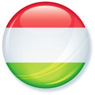 Hungarian Flag Super Glossy Button