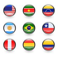 Icon of North South America countries