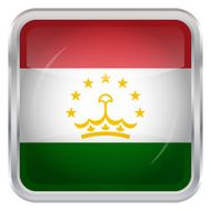 Glossy Button - Flag of Tajikistan N3