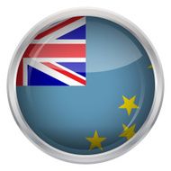 Glossy Button - Flag of Tuvalu N4