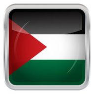 Glossy Button - Flag of Palestine N2