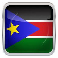 Glossy Button - Flag of South Sudan N3