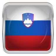 Glossy Button - Flag of Slovenia N3