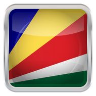 Glossy Button - Flag of Seychelles N2