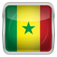 Glossy Button - Flag of Senegal N3