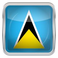 Glossy Button - Flag of Saint Lucia N3