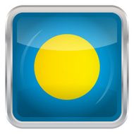 Glossy Button - Flag of Palau N3