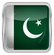 Glossy Button - Flag of Pakistan