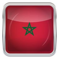 Glossy Button - Flag of Morocco N3