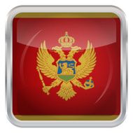 Glossy Button - Flag of Montenegro N3