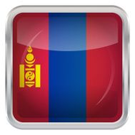Glossy Button - Flag of Mongolia N3