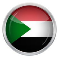 Glossy Button - Flag of Sudan N3