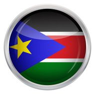 Glossy Button - Flag of South Sudan N4